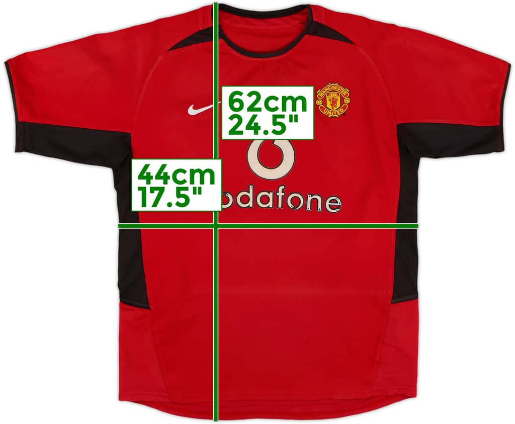 2002-04 Manchester United Home Shirt - 6/10 - (L.Boys)