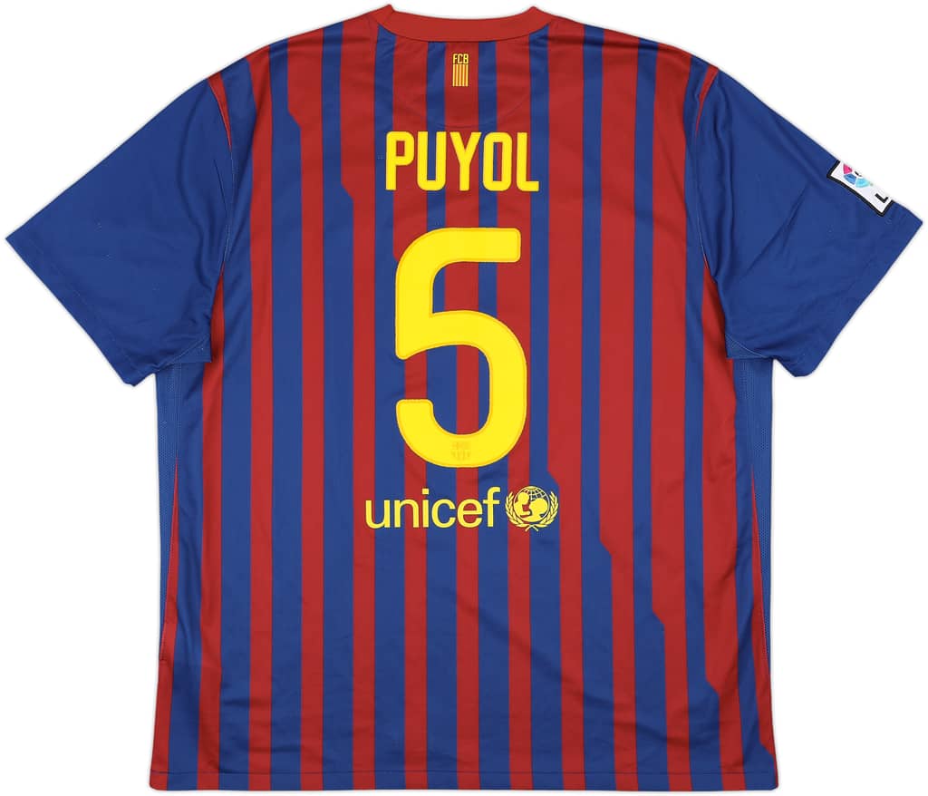 2011-12 Barcelona Home Shirt Puyol #5 - 7/10 - (XXL)