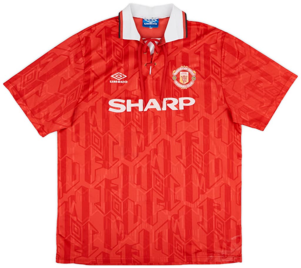 1992-94 Manchester United Home Shirt - 5/10 - (XL)