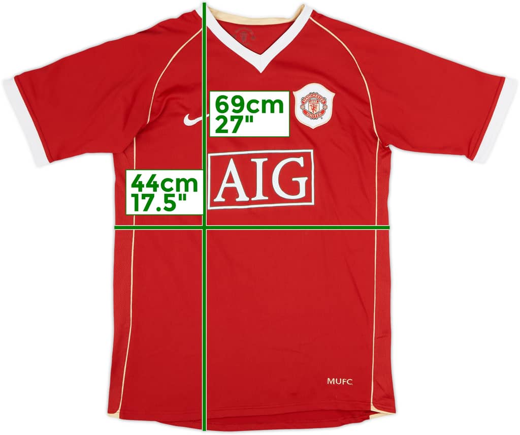 2006-07 Manchester United Home Shirt - 7/10 - (XL.Boys)