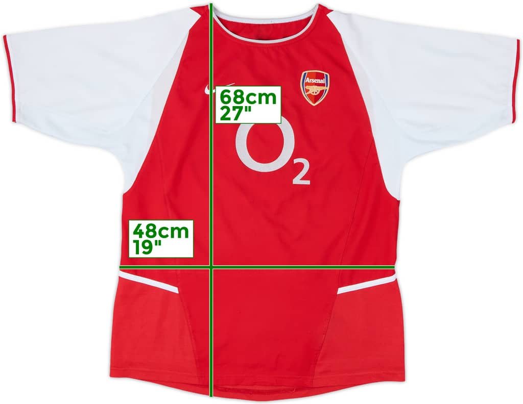 2002-04 Arsenal Home Shirt - 6/10 - (XL.Boys)