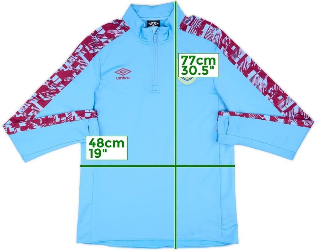 2022-23 Burnley Umbro 1/4 Zip Drill Top - 8/10 - (M)