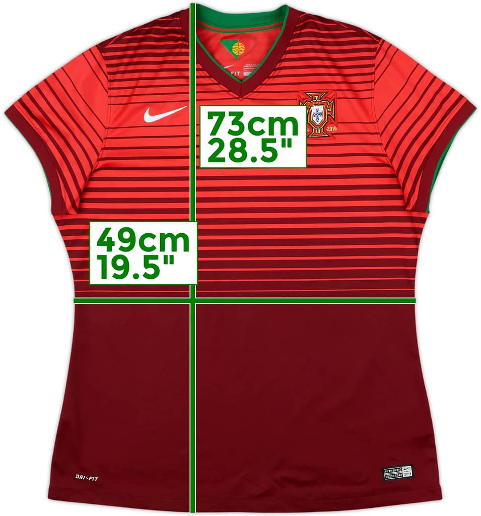 2014-15 Portugal Home Shirt - 9/10 - (Women's XL)