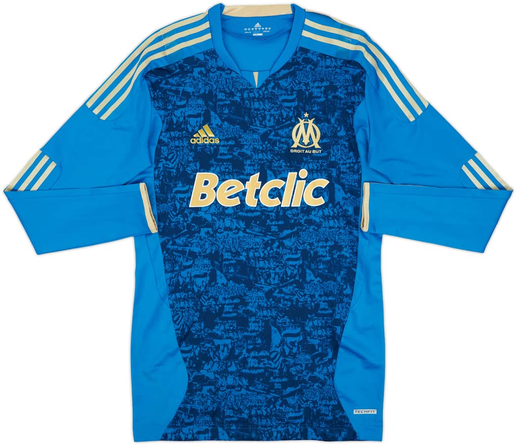 2011-12 Olympique Marseille Player Issue Techfit Away L/S Shirt - 6/10 - (XL)