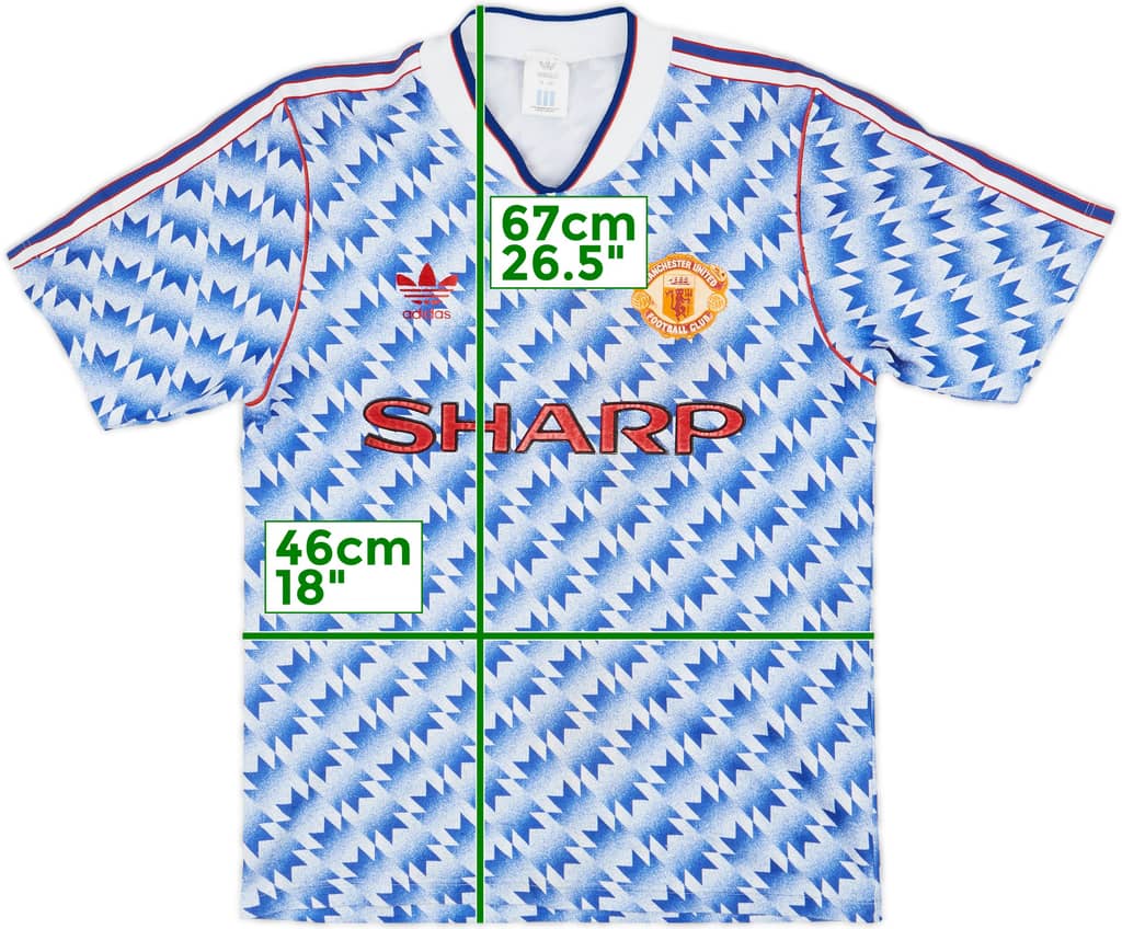 1990-92 Manchester United Away Shirt - 8/10 - (S)