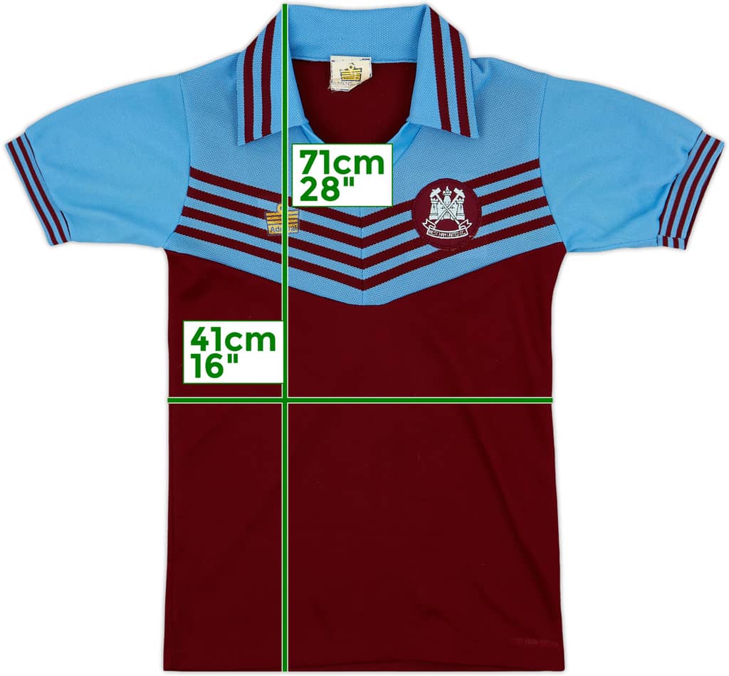 1976-80 West Ham Home Shirt - 8/10 - (S)