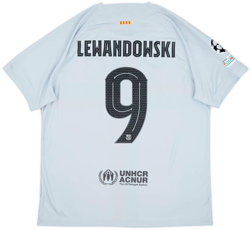 2022-23 Barcelona Third Shirt Lewandowski #9 - 10/10 - (XL)