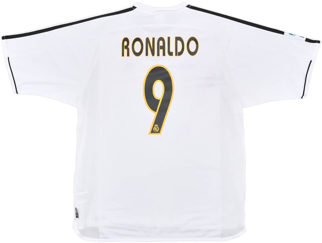 2003-04 Real Madrid Home Shirt Ronaldo #9 - 9/10 - (L)