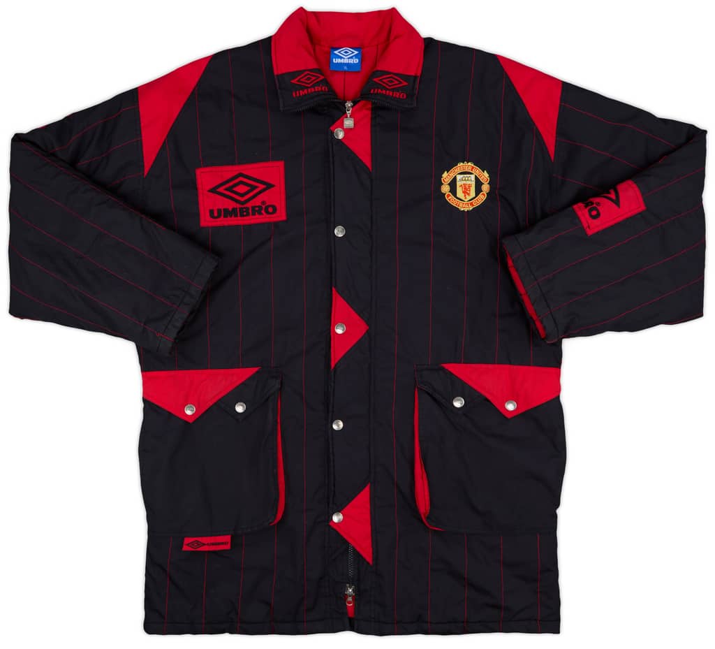 1992-93 Manchester United Umbro Padded Bench Coat - 8/10 - (XL)