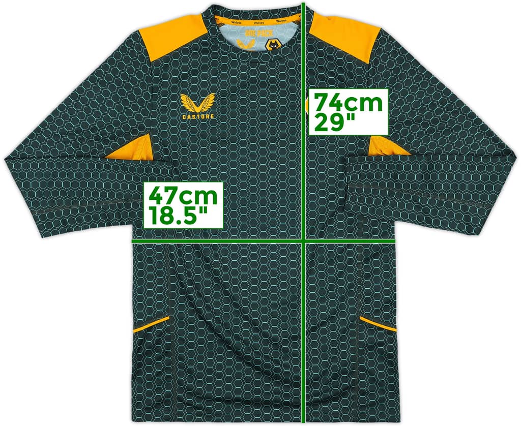 2021-22 Wolves Castore Training L/S Shirt - 10/10 - (S)