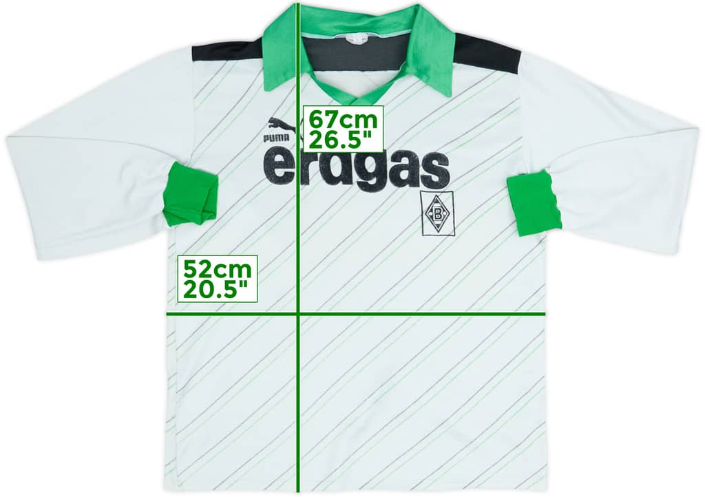 1985-87 Borussia Monchengladbach Home L/S Shirt - 6/10 - (L)