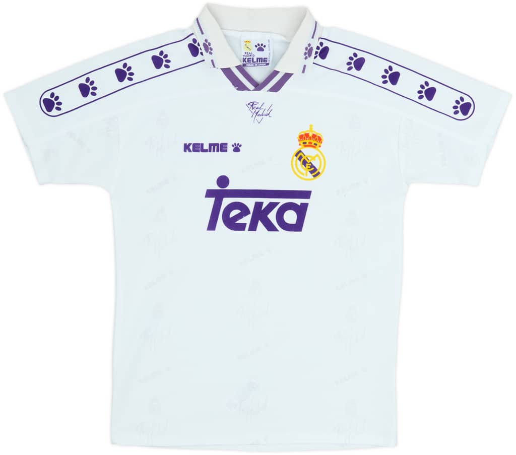 1996-97 Real Madrid Home Shirt - 6/10 - (S.Boys)