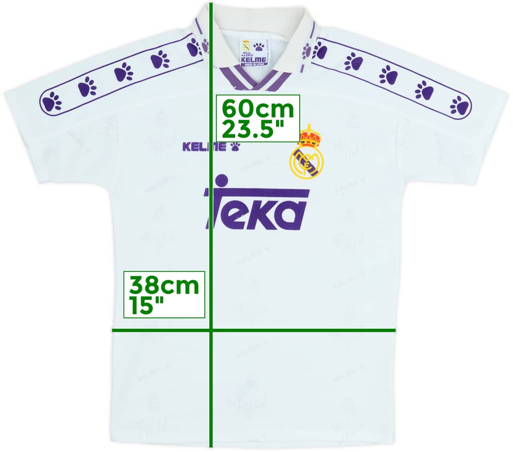 1996-97 Real Madrid Home Shirt - 6/10 - (S.Boys)