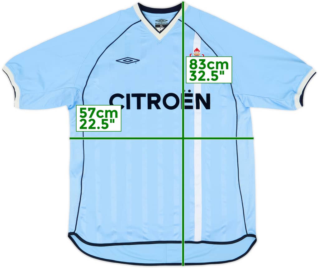 2001-03 Celta Vigo Camiseta Local - 8/10 - (XL)