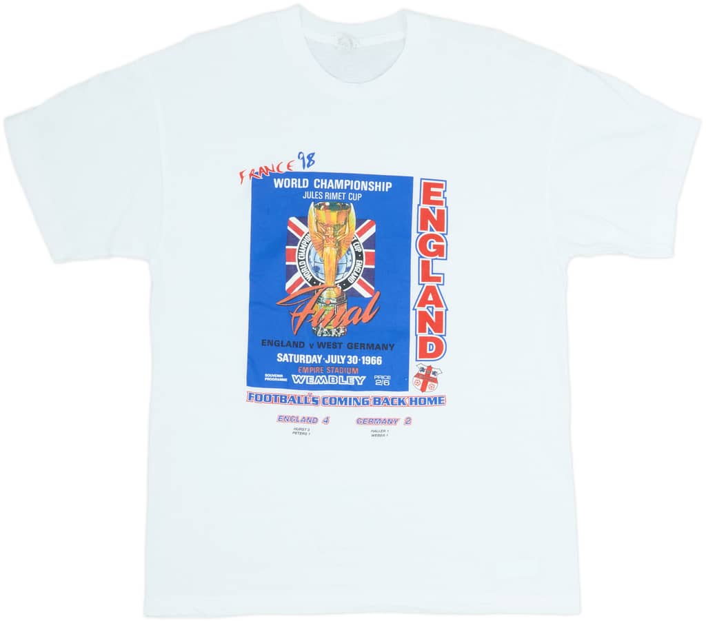 1998 England France 98 Graphic Tee - 8/10 - (L)