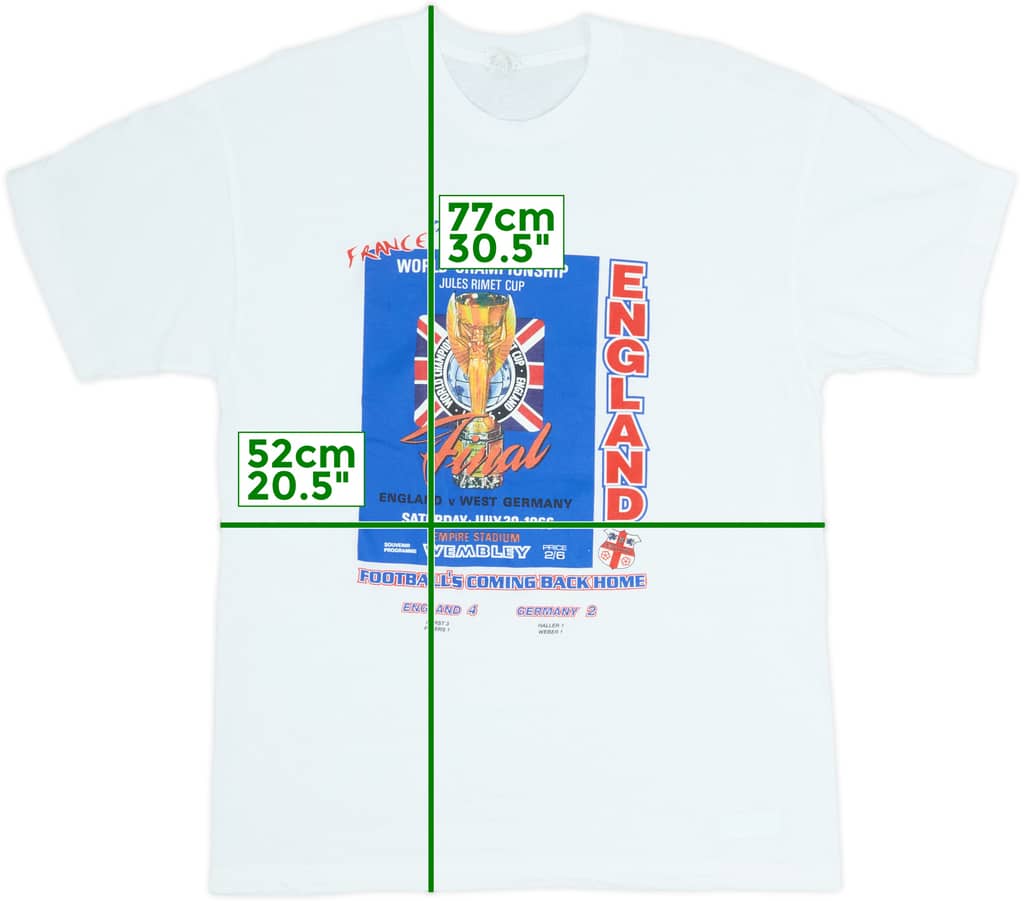 1998 England France 98 Graphic Tee - 8/10 - (L)
