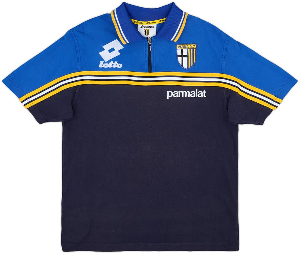 1998-99 Parma Lotto 1/4 Zip Polo Shirt - 6/10 - (XL.Boys)