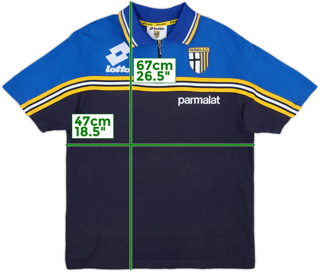 1998-99 Parma Lotto 1/4 Zip Polo Shirt - 6/10 - (XL.Boys)