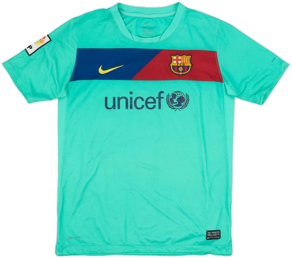 2010-11 Barcelona Camiseta Visitante - 6/10 - (Juvenil Grande)
