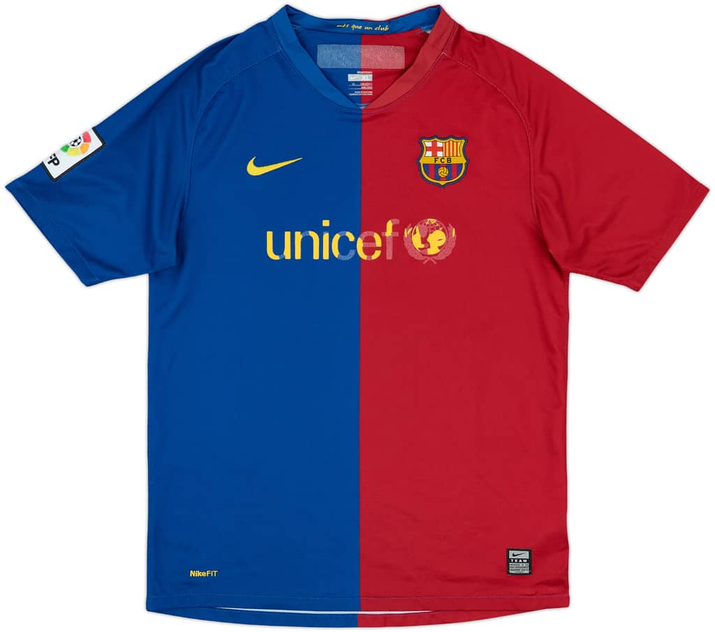 2008-09 Barcelona Home Shirt - 4/10 - (XL.Boys)