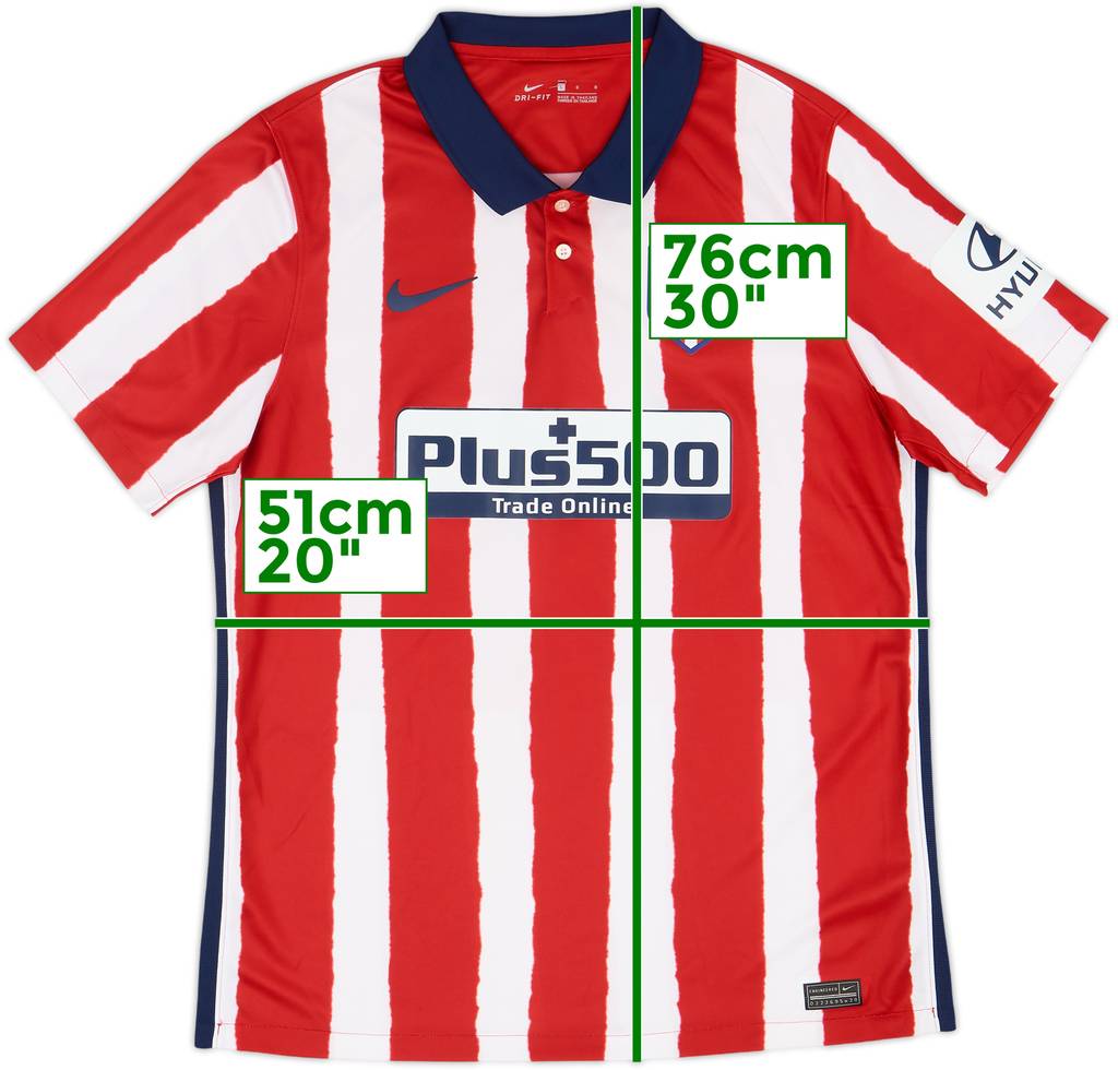 2020-21 Atletico Madrid Home Shirt - 8/10 - (L)