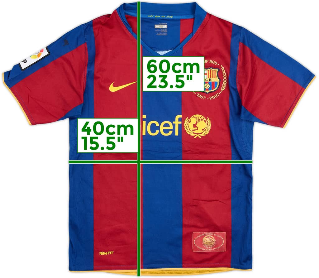 2007-08 Barcelona Home Shirt - 9/10 - (11-12 Years)