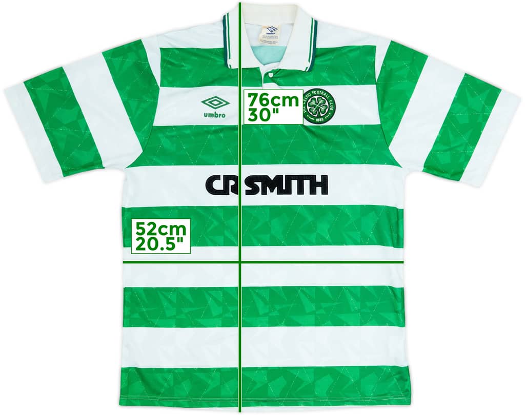 1989-91 Celtic Home Shirt - 8/10 - (M)