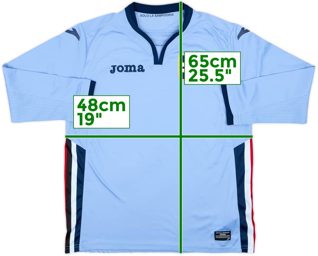 2016-17 Sampdoria Third L/S Shirt - 8/10 - (XL.Boys)