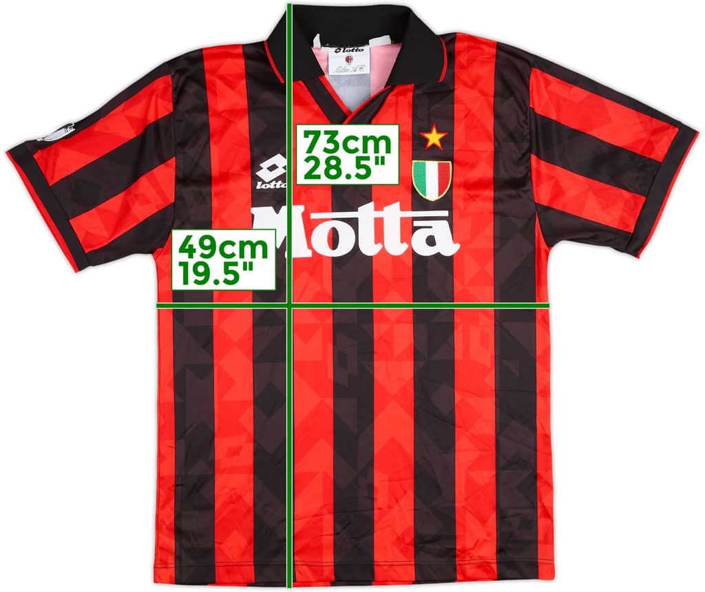1993-94 AC Milan Home Shirt - 8/10 - (M)