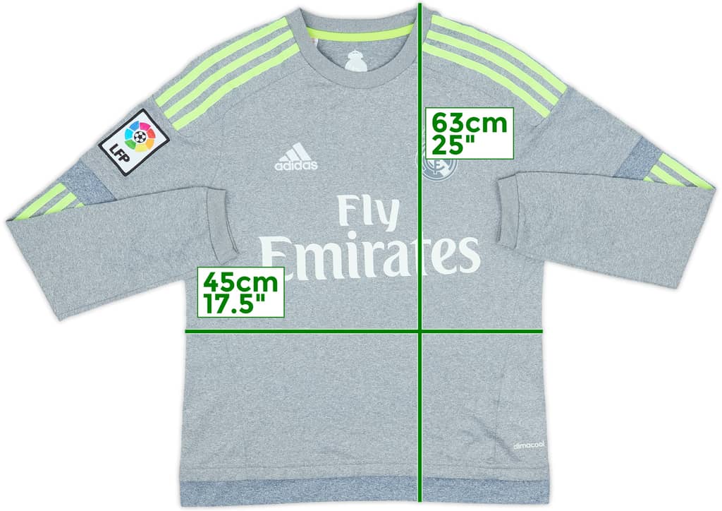 2015-16 Real Madrid Away L/S Shirt - 8/10 - (L.Boys)