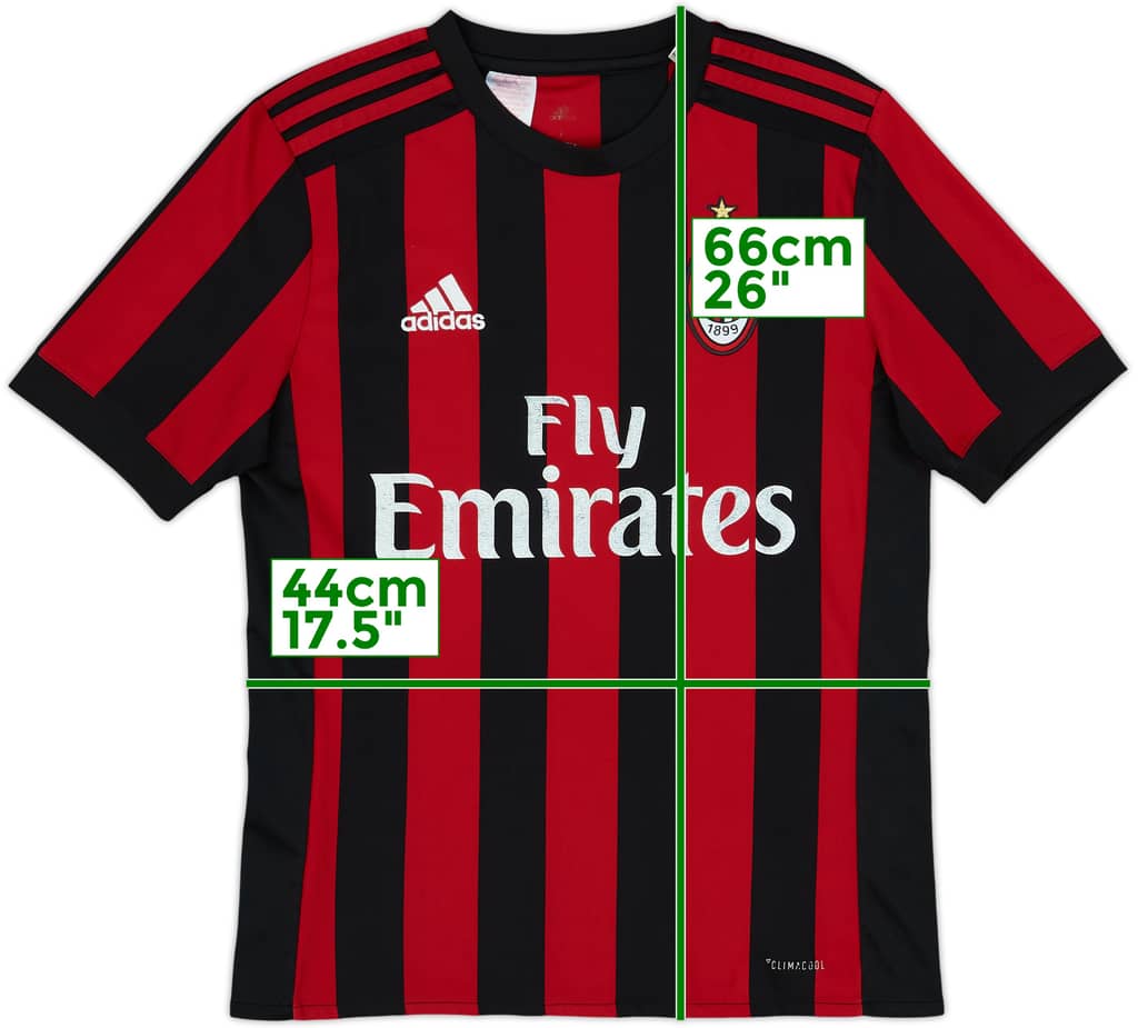 2017-18 AC Milan Home Shirt - 5/10 - (L.Boys)