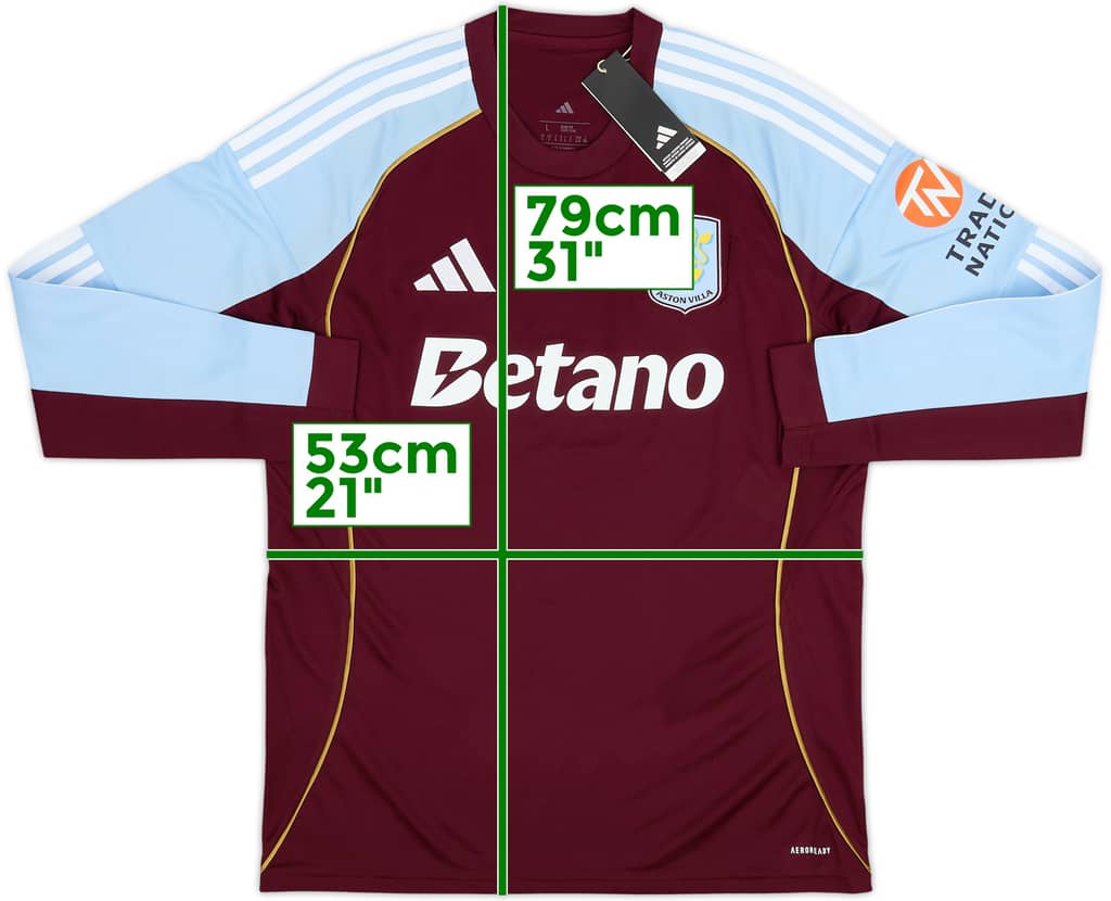 Camiseta de local L/S del Aston Villa 2025-26 (L)