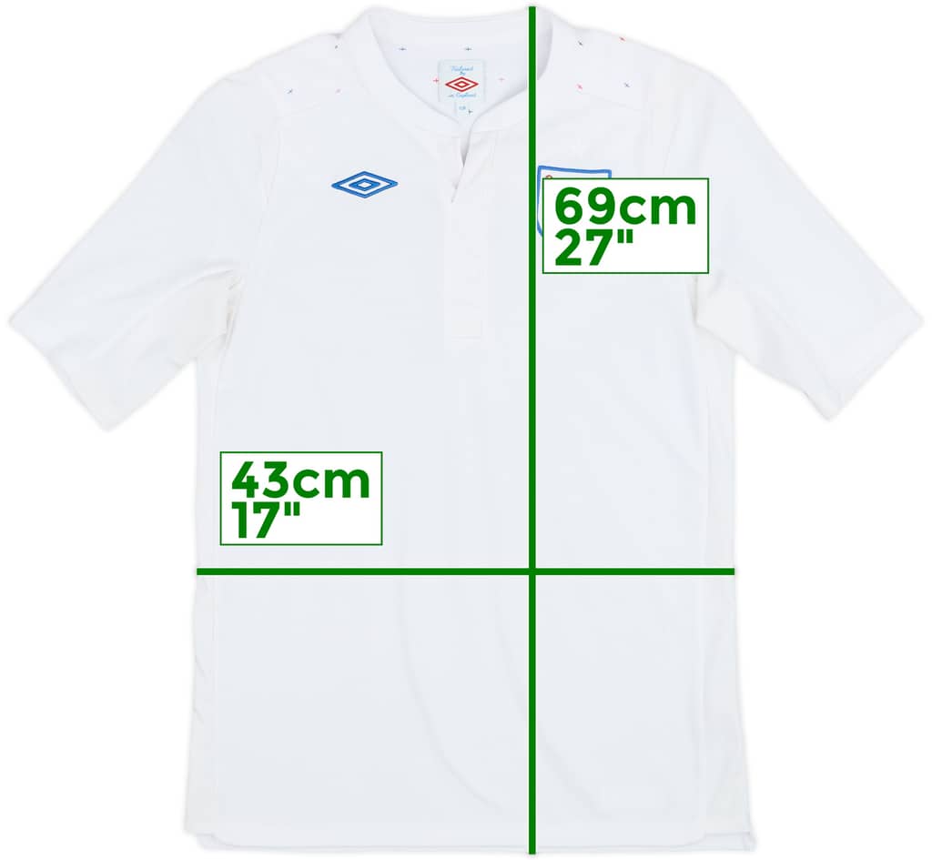 2010-11 England Home Shirt - 9/10 - (L.Boys)