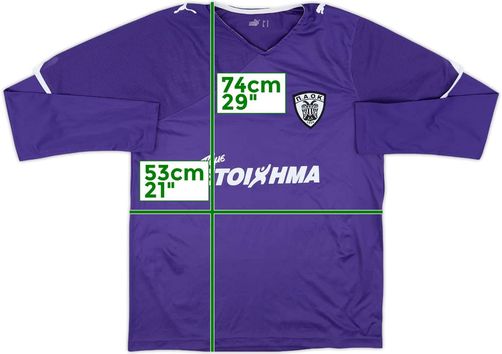 2010-11 PAOK Third L/S Shirt - 8/10 - (L)