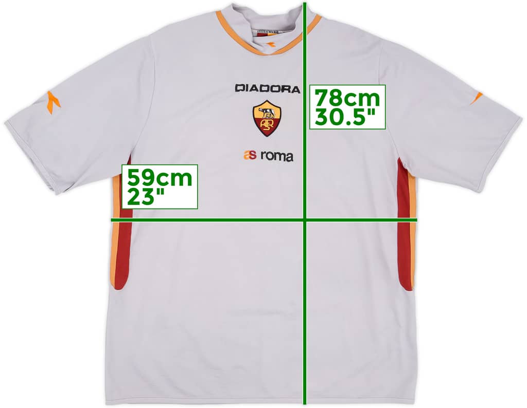 2003-04 Roma Diadora Training Shirt - 5/10 - (XXL)