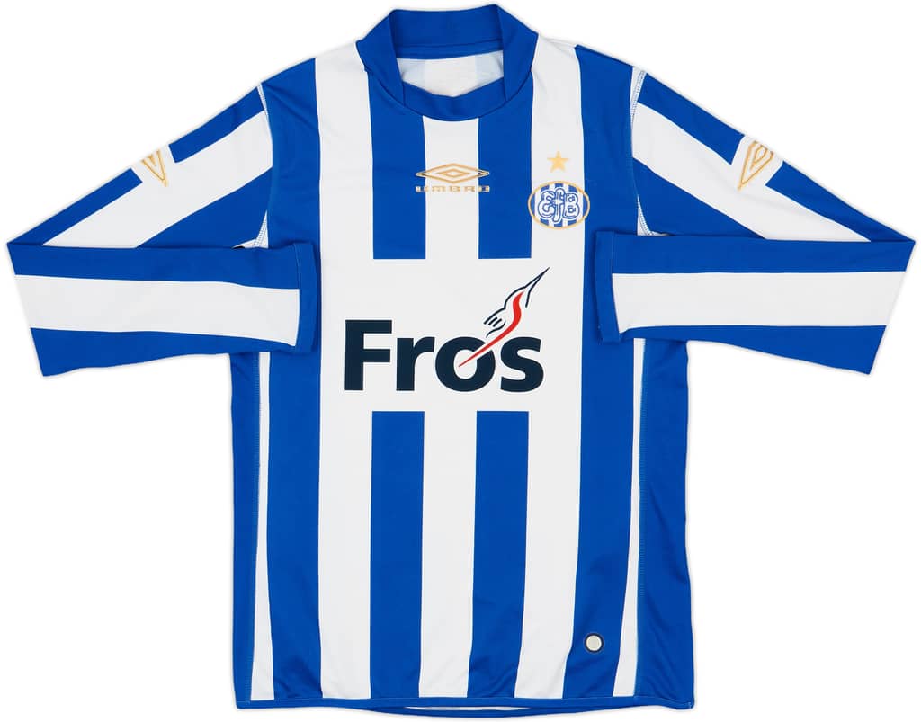 2007-08 Esbjerg Home L/S Shirt - 8/10 - (S)