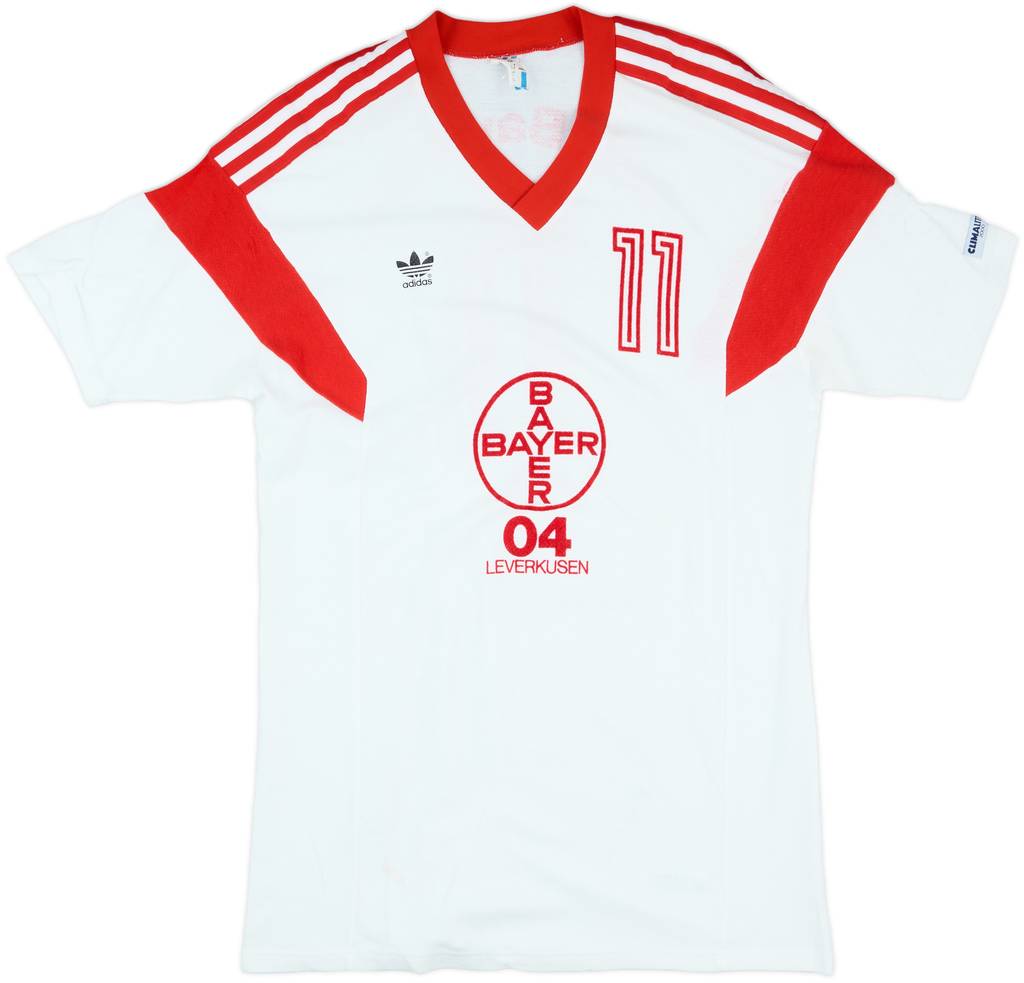 1986-87 Bayer Leverksuen Match Issue Home Shirt #11