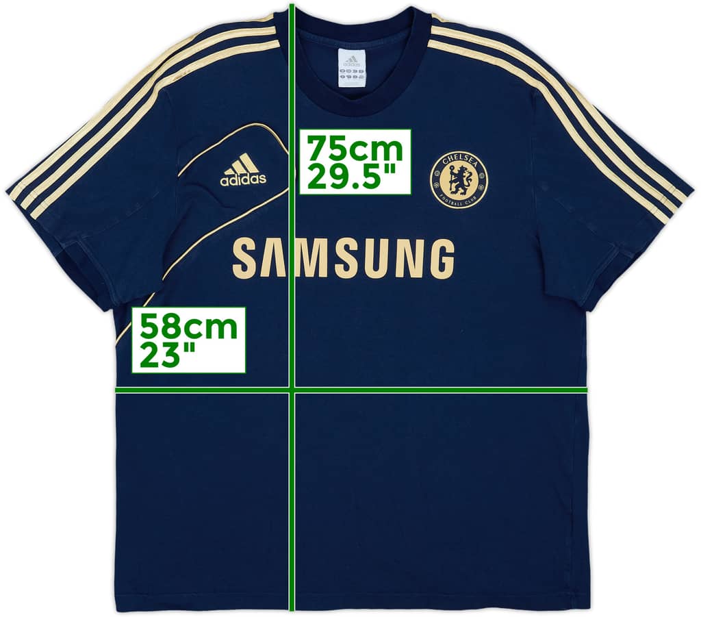 2012-13 Chelsea adidas Cotton Tee - 8/10 - (XL/XXL)
