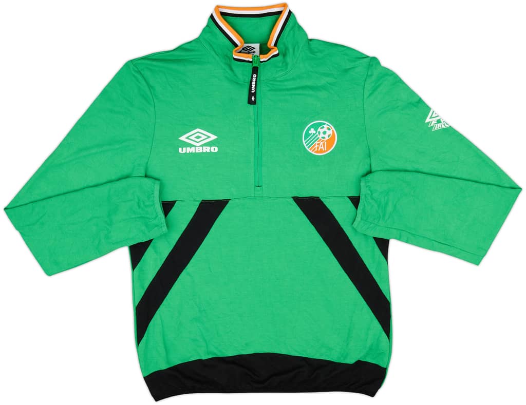 2018-19 Ireland Umbro Retro 1998 1/4 Zip Training Top - 8/10 - (S)