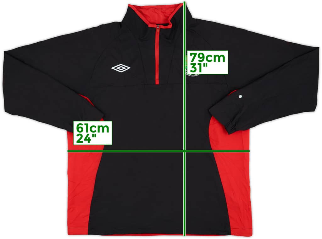 2010-11 Wales Umbro 1/4 Zip Drill Top - 8/10 - (XL)