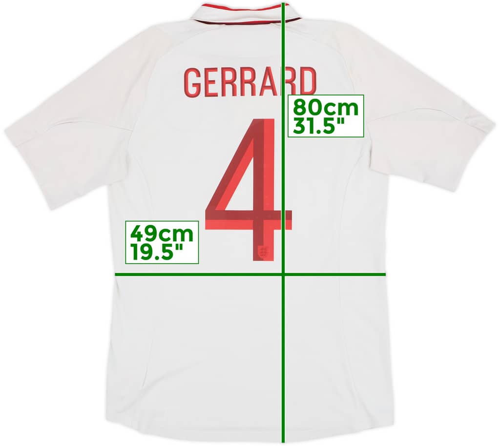 2012-13 England Home Shirt Gerrard #4 - 5/10 - (M)