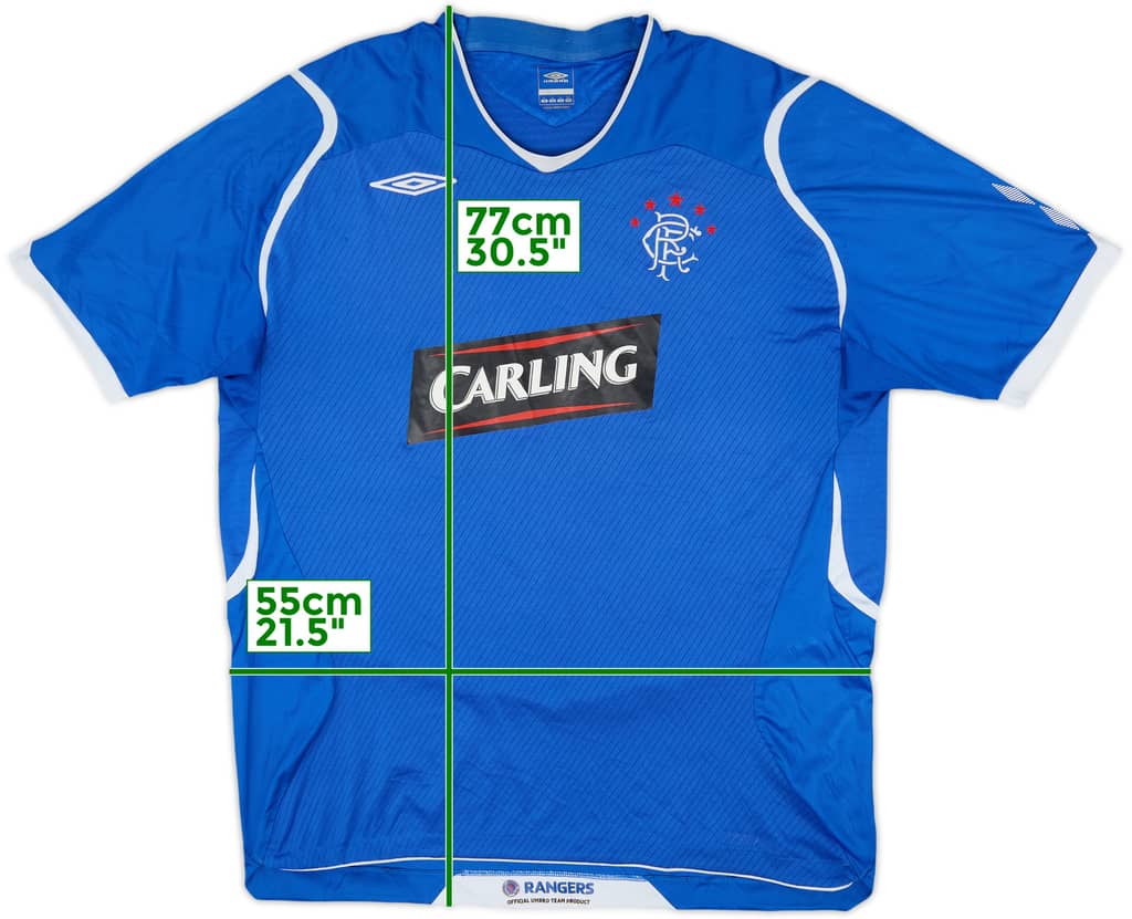 2008-09 Rangers Home Shirt - 8/10 - (XL)