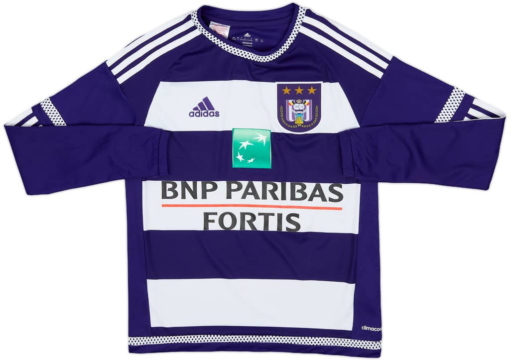 2015-16 Anderlecht Home L/S Shirt - 6/10 - (L.Boys)