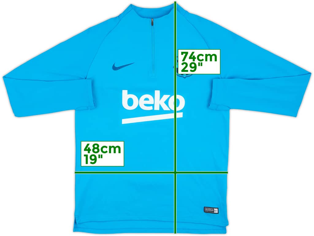 2019-20 Barcelona Nike 1/4 Zip Drill Top - 8/10 - (M)