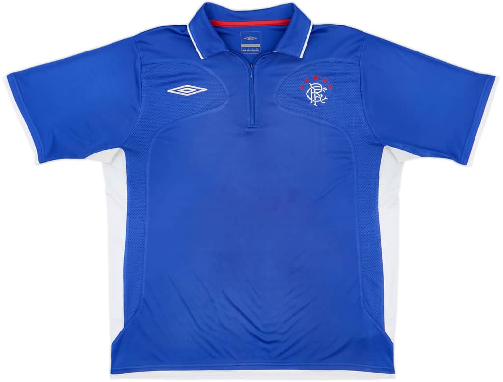 2007-08 Rangers Umbro 1/4 Zip Polo Shirt - 7/10 - (L)