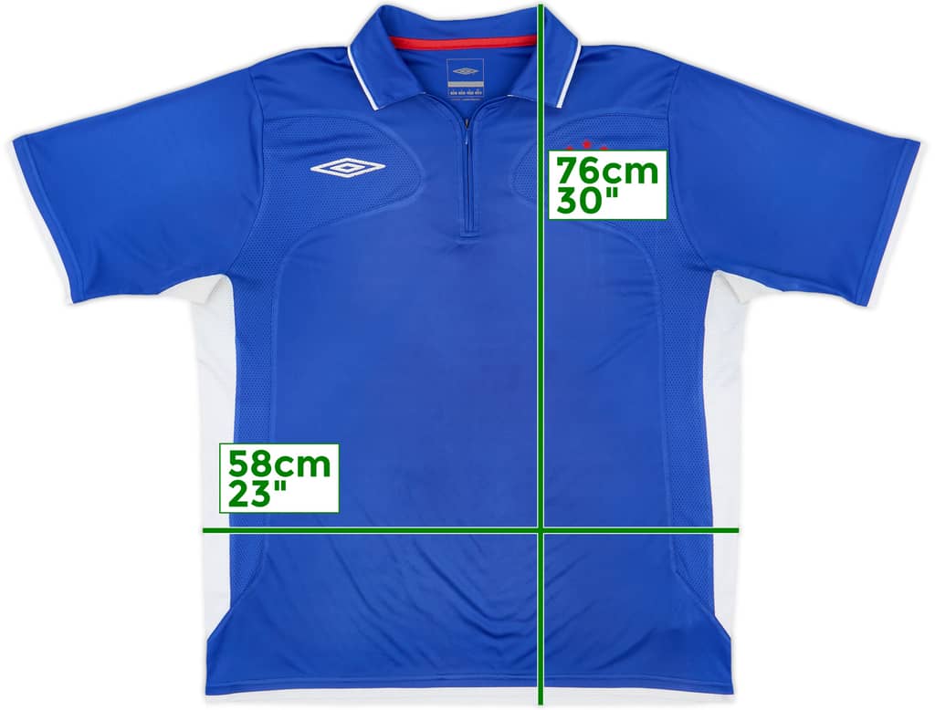 2007-08 Rangers Umbro 1/4 Zip Polo Shirt - 7/10 - (L)