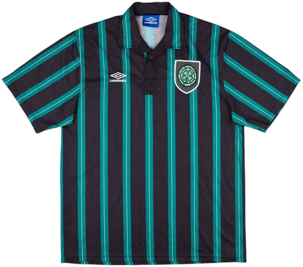 1992-93 Celtic Away Shirt - 8/10 - (XL)