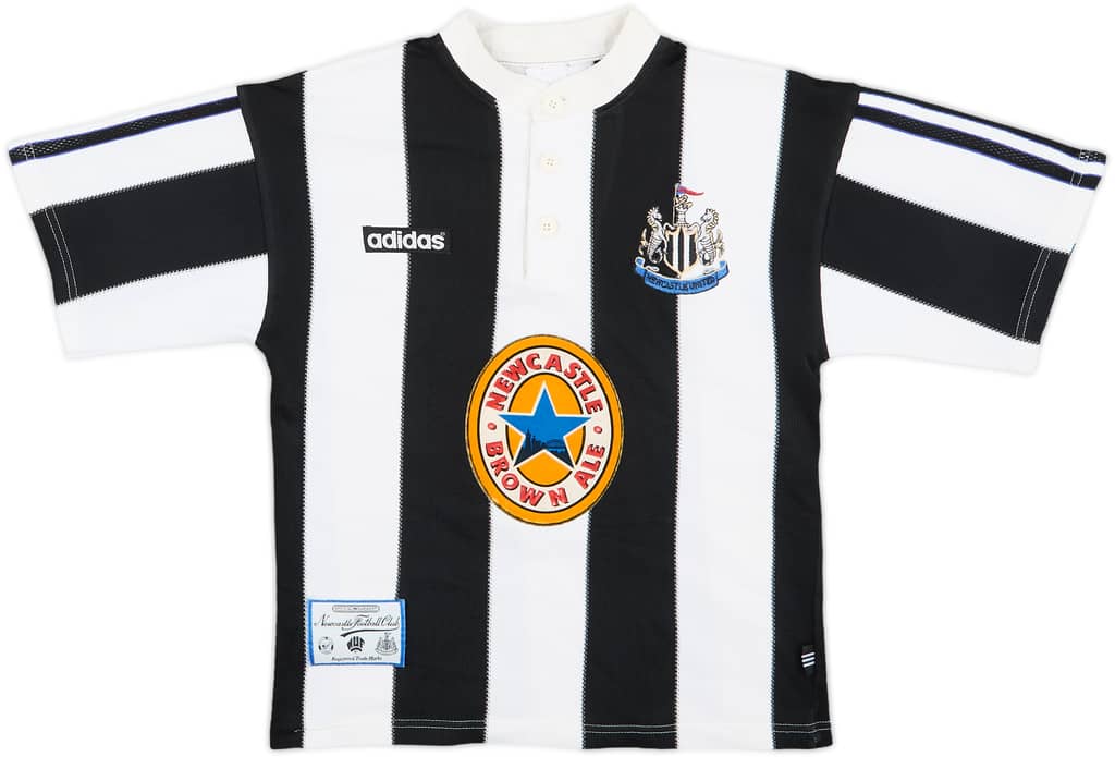 1995-97 Newcastle Home Shirt - 8/10 - (L.Boys)