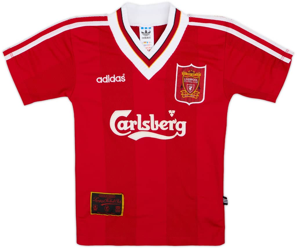 1995-96 Liverpool Home Shirt - 8/10 - (S.Boys)