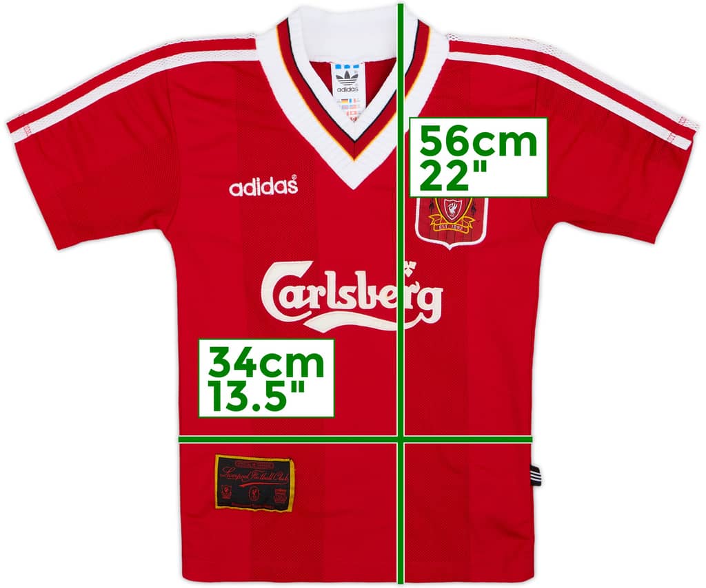 1995-96 Liverpool Home Shirt - 8/10 - (S.Boys)